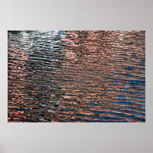 Abstract Kleur Poster met Waterreflecties (Voorkant)