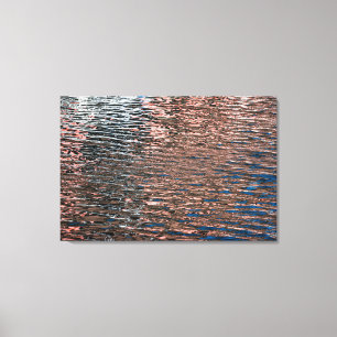 Abstract Kleur Poster met Waterreflecties Canvas Afdruk