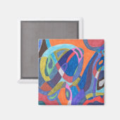 abstract "Kleur Rush" Magneet (Voorkant / Achterkant)