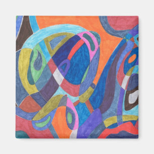 abstract "Kleur Rush" Magneet