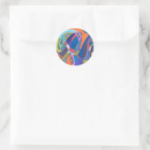 abstract "Kleur Rush" Ronde Sticker (Tas)