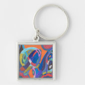 abstract "Kleur Rush" Sleutelhanger (Voorkant)