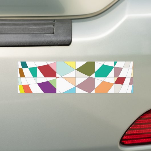 Abstract Kleur Tapijt Bumpersticker (Op auto)