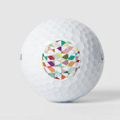 Abstract Kleur Tapijt Golfballen (Voorkant)