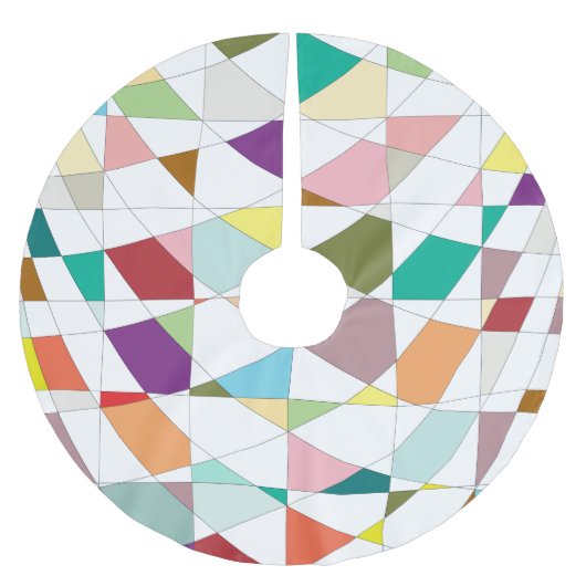 Abstract Kleur Tapijt Kerstboom Rok (Voorkant)