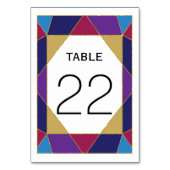 Abstract kleurblok jewel trouwlijstnummer kaart (Voorkant)