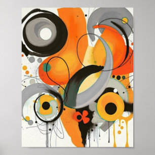 Abstract Kleurblok Mid Century Modern Poster