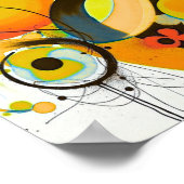 Abstract Kleurblok Mid Century Modern Poster (Hoek)