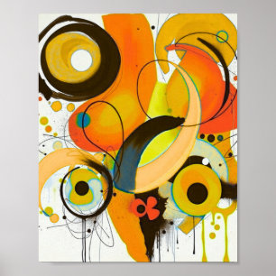 Abstract Kleurblok Mid Century Modern Poster