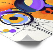 Abstract Kleurblok Mid Century Modern Poster (Hoek)