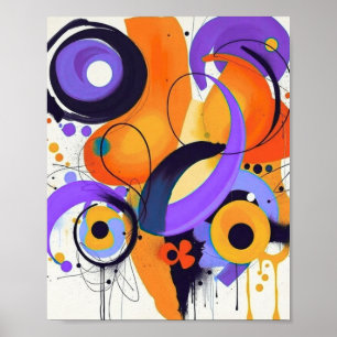 Abstract Kleurblok Mid Century Modern Poster
