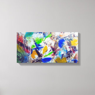 Abstract Kleuren Canvas  Afdruk