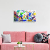 Abstract Kleuren Canvas  Afdruk (Insitu (Woonkamer))