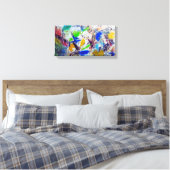 Abstract Kleuren Canvas  Afdruk (Insitu (Slaapkamer))