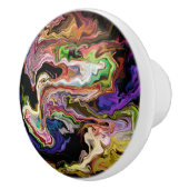 Abstract kleuren Orquidia in het donker Keramische Knop (Rechts)