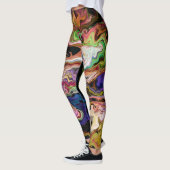 Abstract kleuren Orquidia in het donker Leggings (Links)