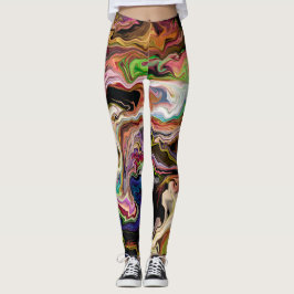 Abstract kleuren Orquidia in het donker Leggings