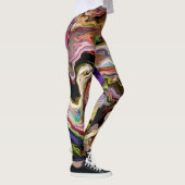 Abstract kleuren Orquidia in het donker Leggings (Rechts)