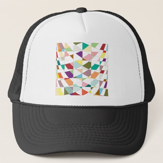 Abstract Kleuren Tapijt Trucker Pet (Voorkant)