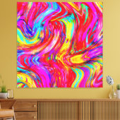 Abstract kleurenblastpatroon canvas afdruk (Insitu (Woonkamer))