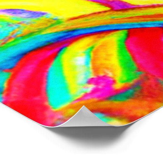 Abstract kleurenblastpatroon poster (Hoek)