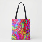 Abstract kleurenblastpatroon tote bag (Voorkant)