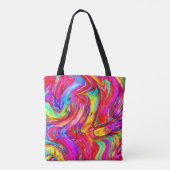 Abstract kleurenblastpatroon tote bag (Achterkant)