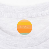 Abstract kleurenblok Stripes Oranje op maat Labels (Aangebracht)