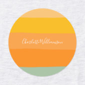 Abstract kleurenblok Stripes Oranje op maat Labels (Design 2)