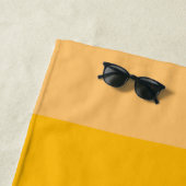 Abstract kleurenblok Stripes Oranje op maat Strandlaken (In situ)