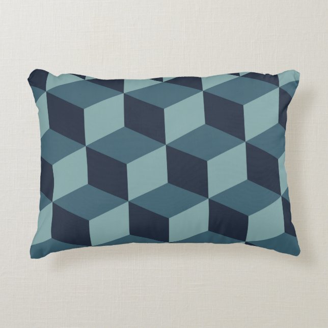  abstract kleurenblokgeomet accent kussen (Voorkant)