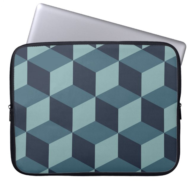  abstract kleurenblokgeomet laptop sleeve (Voorkant)