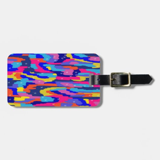 Abstract kleurenboek bagagelabel (Voorkant horizontaal)