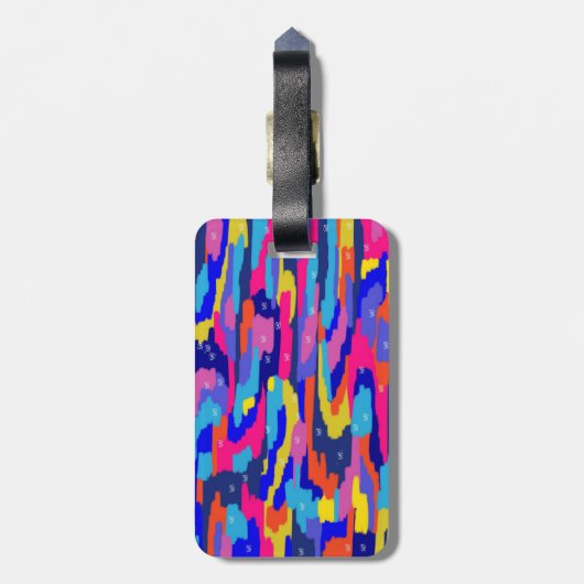 Abstract kleurenboek bagagelabel (Achterkant verticaal)