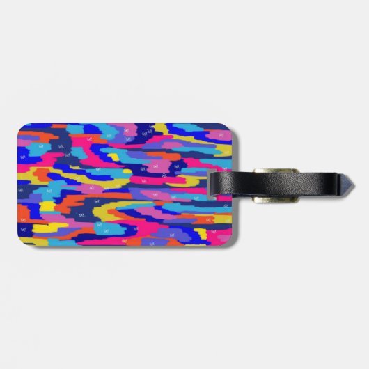 Abstract kleurenboek bagagelabel (Achterkant horizontaal)