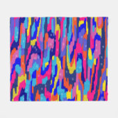 Abstract kleurenboek fleece deken (Voorkant (Horizontaal))