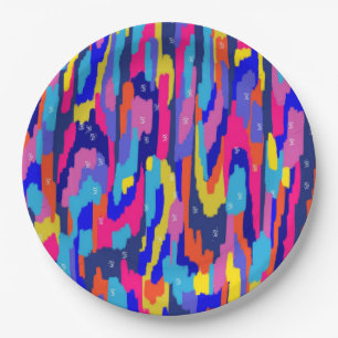 Abstract kleurenboek papieren bordje