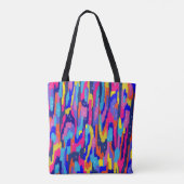 Abstract kleurenboek tote bag (Achterkant)