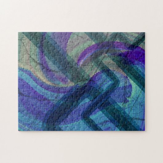 Abstract kleurenlandschap legpuzzel (Horizontaal)