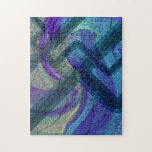 Abstract kleurenlandschap legpuzzel (Verticaal)