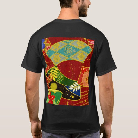 Abstract kleurenpatroon 4 t-shirt (Achterkant)