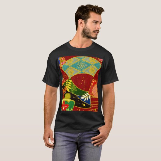 Abstract kleurenpatroon 4 t-shirt (Voorkant volledig)