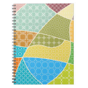 Abstract kleurenpatroon in mozaïekstijl notitieboek