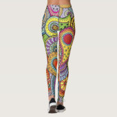Abstract kleurenpatroon leggings (Achterkant)