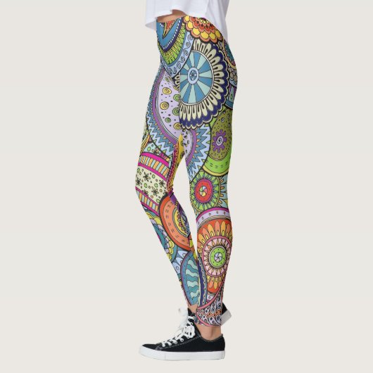 Abstract kleurenpatroon leggings (Links)