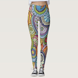 Abstract kleurenpatroon leggings
