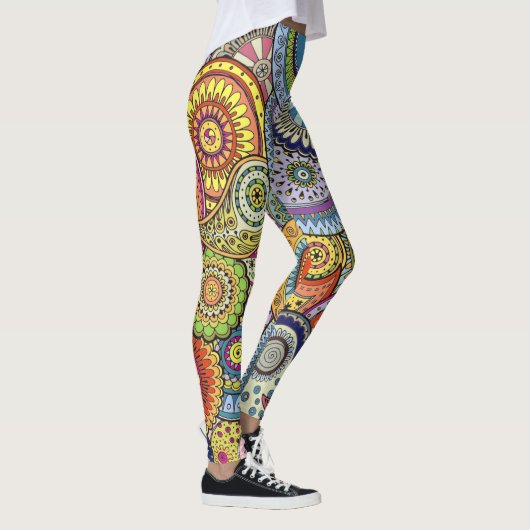Abstract kleurenpatroon leggings (Rechts)