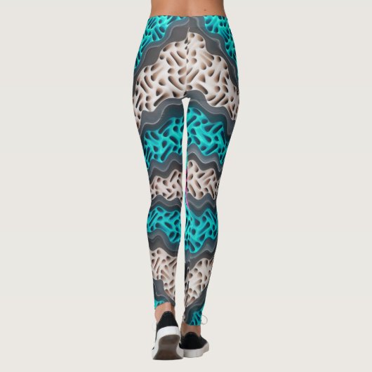 Abstract kleurenpatroon leggings (Achterkant)