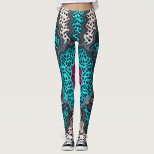 Abstract kleurenpatroon leggings