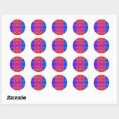 Abstract kleurenpatroon ronde sticker (Vel)